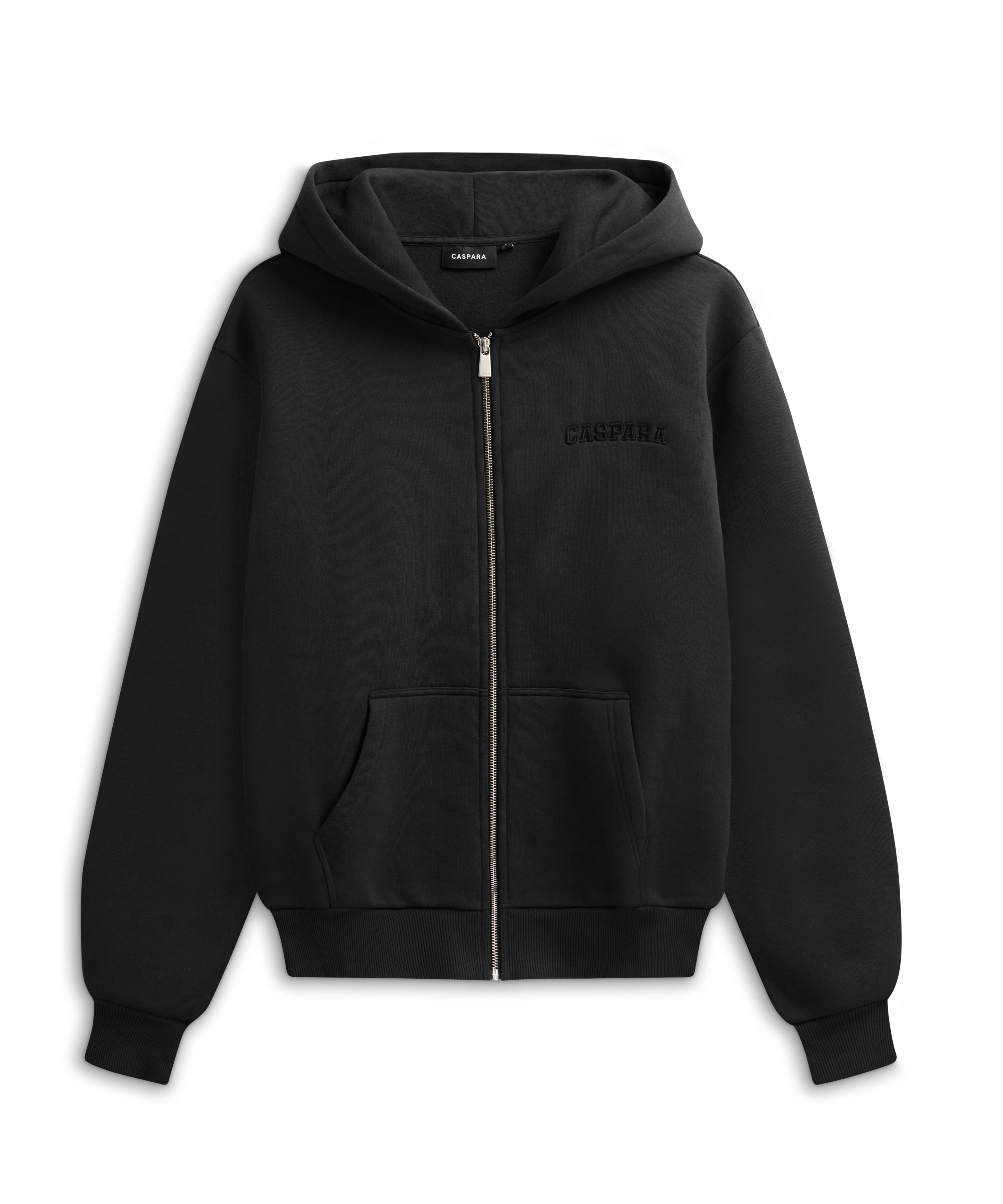 M. Varsity Zip Hoodie - Jet Black